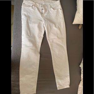 7 for all makind white skinny jeans